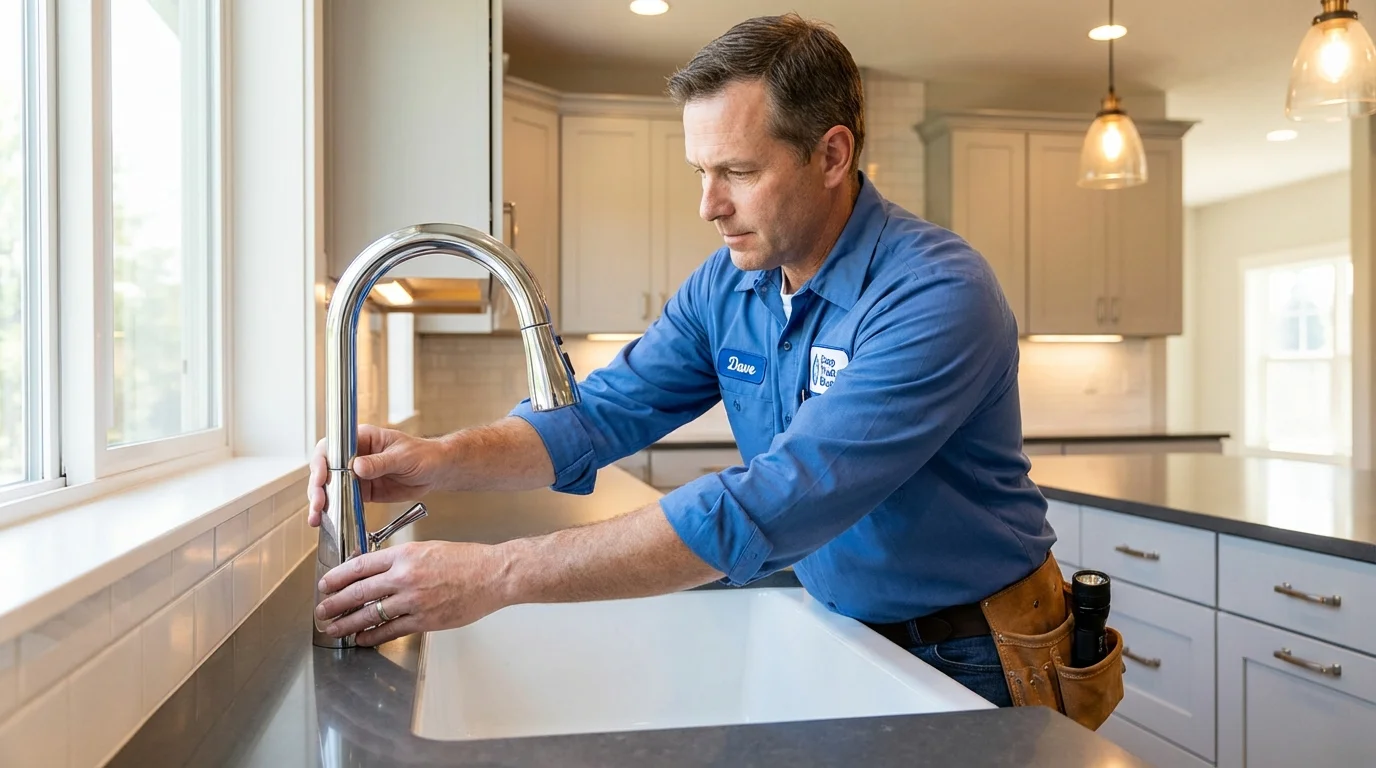 Kitchen faucet installation by Johns Plumbing LLC in Lyndhurst