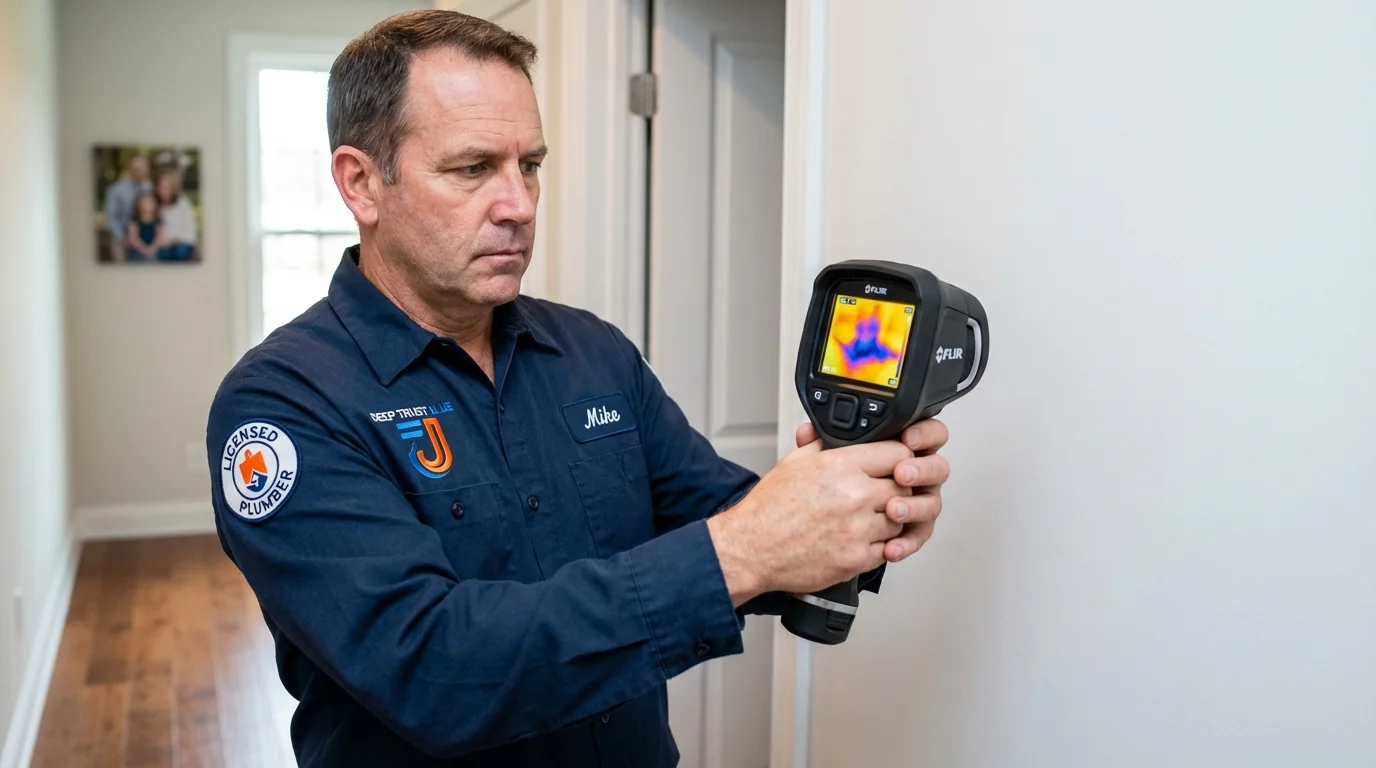 Thermal imaging leak detection by Johns Plumbing LLC in Lyndhurst